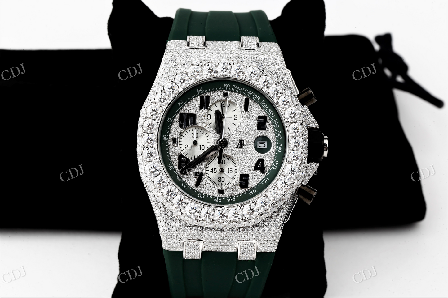 Customized AP Chrono Moissanite Watch customdiamjewel