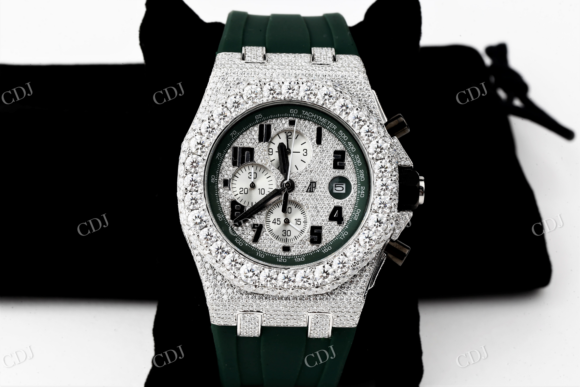 Customized AP Chrono Moissanite Watch customdiamjewel