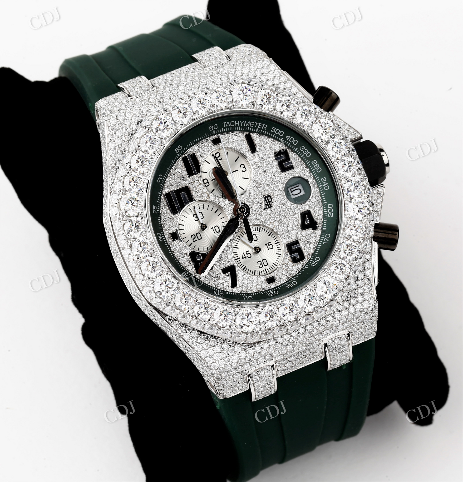 Customized AP Chrono Moissanite Watch customdiamjewel