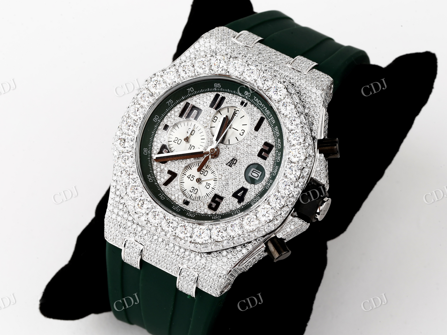Customized AP Chrono Moissanite Watch customdiamjewel