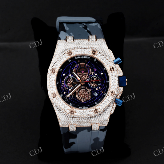 VVS Moissanite Diamond Audemars Piguet Watch customdiamjewel