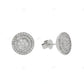 Luxury Lab Grown Diamond Halo Stud Earrings in Gold