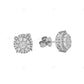Gold Lab Grown Diamond Cluster Stud Earrings