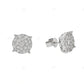 Round Cluster Lab Grown Diamond Gold Stud Earrings