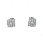 14k Gold Round Lab Grown Diamond Cluster Earring