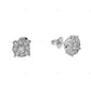 14k Gold Round Lab Grown Diamond Cluster Earring