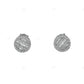 Round Baguette Lab Grown Diamond Cluster Gold Earring