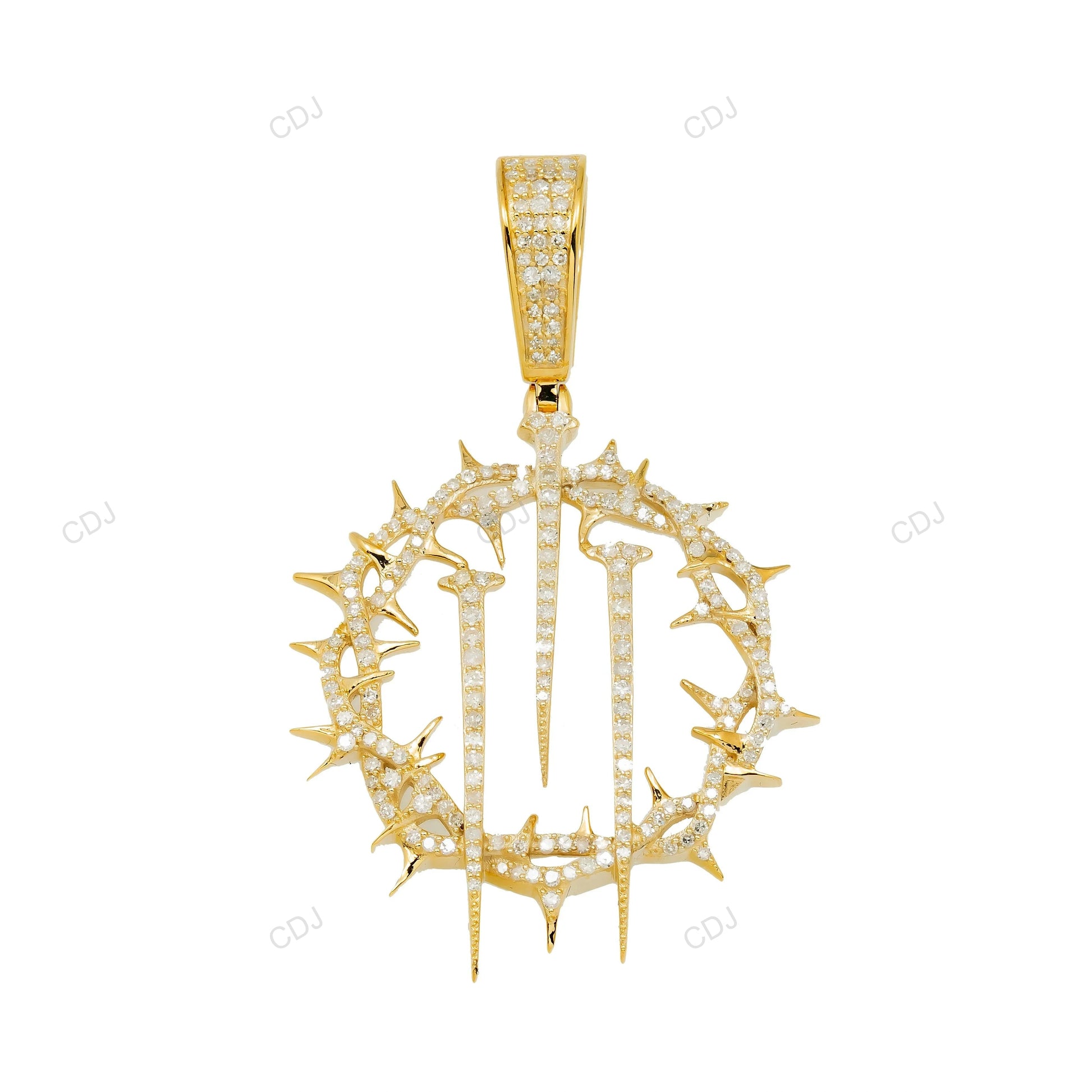 Crown of Thorns 925 Silver Moissanite Pendant Hip Hop Pendent customdiamjewel