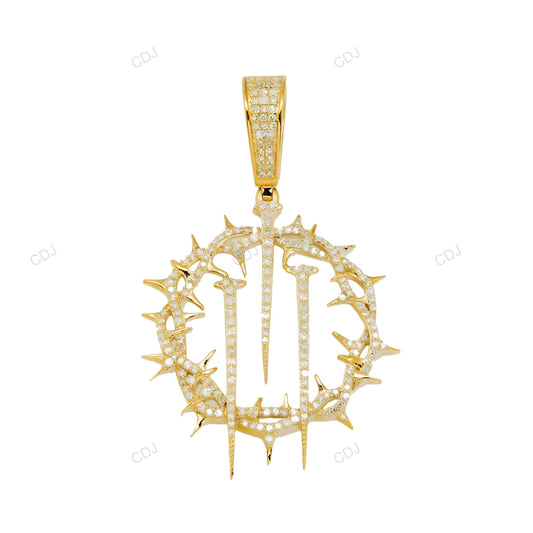 Crown of Thorns 925 Silver Moissanite Pendant Hip Hop Pendent customdiamjewel