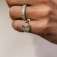 1.25 CTW Asscher Cut Moissanite Bezel Set Solitaire Ring