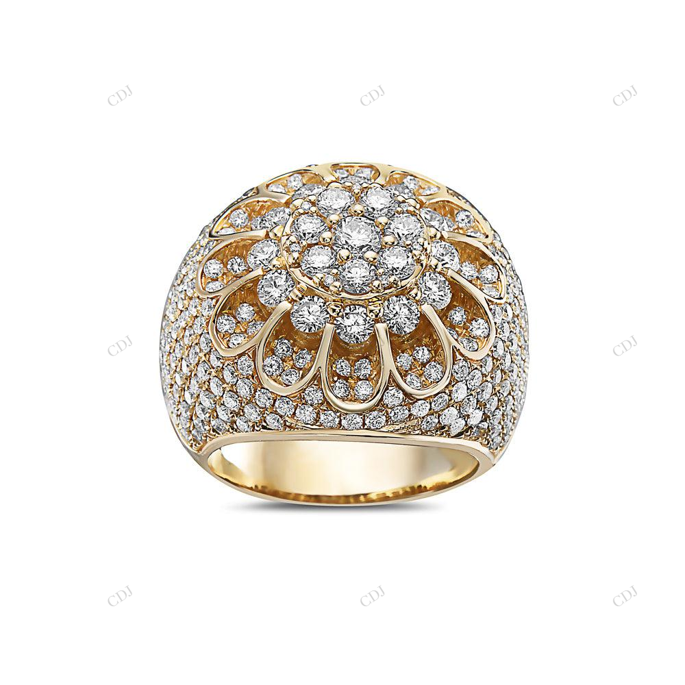 Classic Sterling Silver Moissanite Hip Hop Ring hip hop jewelry customdiamjewel
