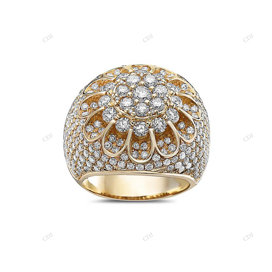 Classic Iced Out Silver Moissanite Ring hip hop jewelry customdiamjewel