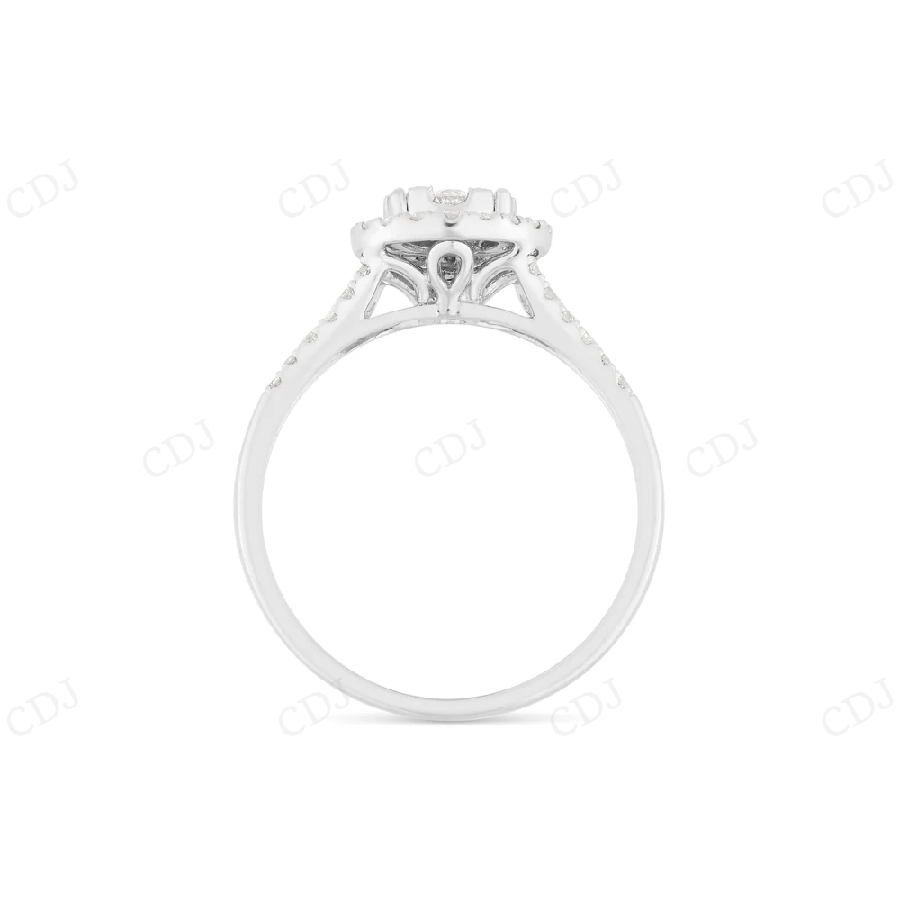 Sterling Silver Round Moissanite Engagement Ring hip hop jewelry CustomDiamJewel