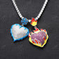 Hip Hop Diamond Enamel Heart Shape Pendant  CustomDiamJewel   