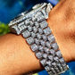 Wholesaler Gray Plate Fully Iced Out Moissanite Watch customdiamjewel