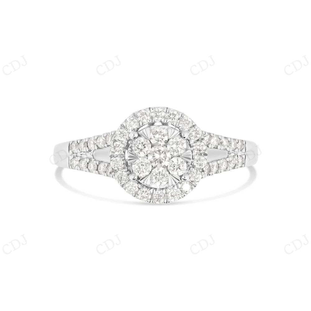 Sterling Silver Round Moissanite Engagement Ring hip hop jewelry CustomDiamJewel