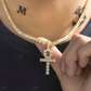 14k Gold Moissanite Cross Pendant hip hop jewelry CustomDiamJewel