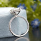 Cushion Lab-Grown Diamond Pavé Ring