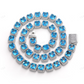 10mm Blue Diamond Clustered Tennis Chain hip hop jewelry CustomDiamJewel