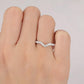 0.32CTW Round Cut Natural Diamond V Shape Half Eternity Wedding Band  customdiamjewel   