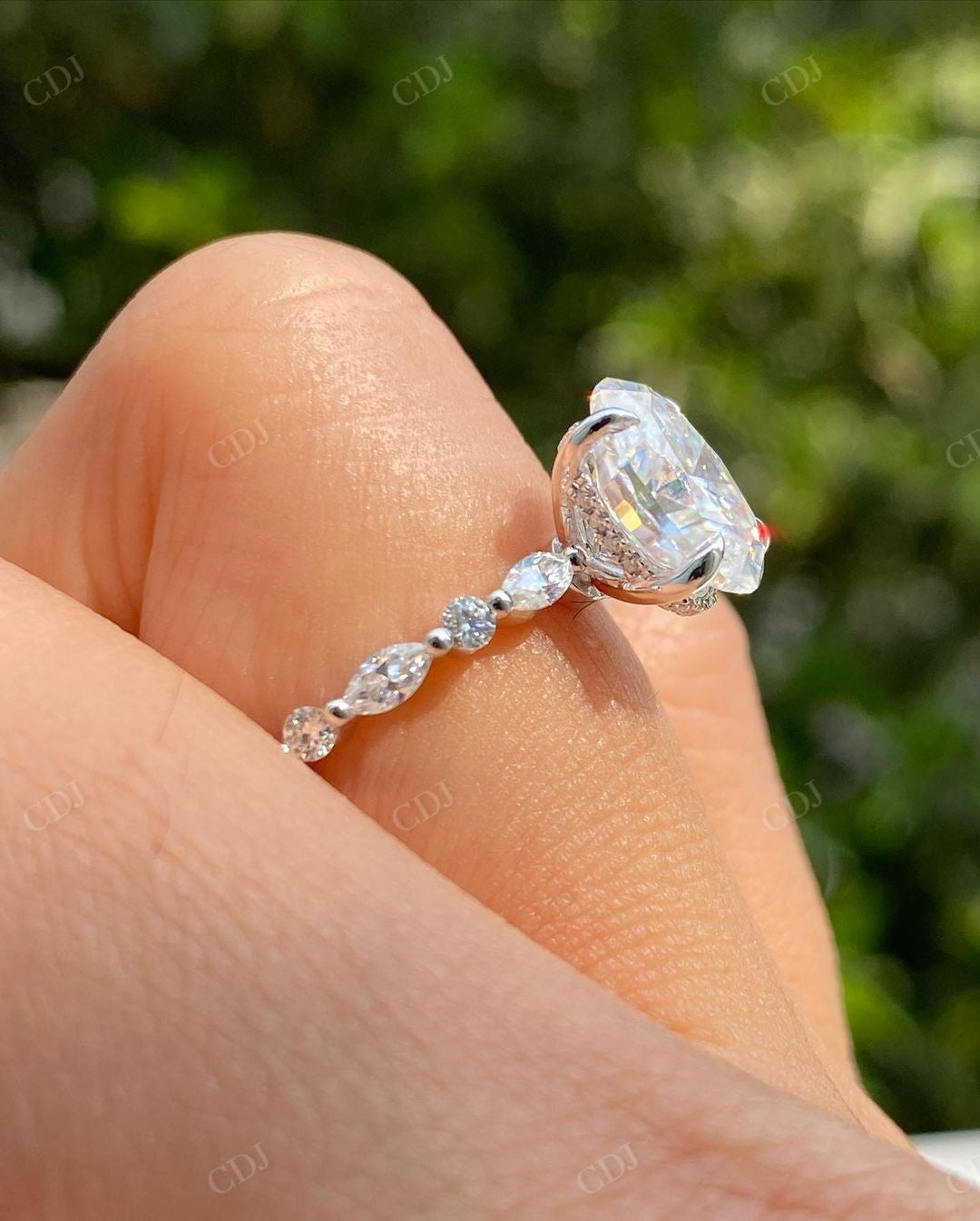 Oval Cut Lab Grown Diamond Engagement Ring