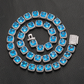 10mm Blue Diamond Clustered Tennis Chain hip hop jewelry CustomDiamJewel