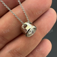 Round Moissanite 10K White Gold Bezek Set Solitaire Pendant  customdiamjewel   