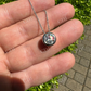Round Moissanite 10K White Gold Bezek Set Solitaire Pendant  customdiamjewel   