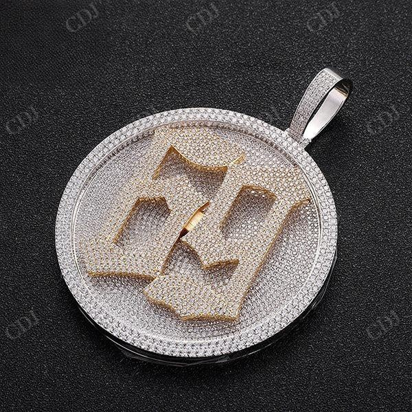 Hip Hop Moissanite Round Shape Iced Out Pendant  CustomDiamJewel   