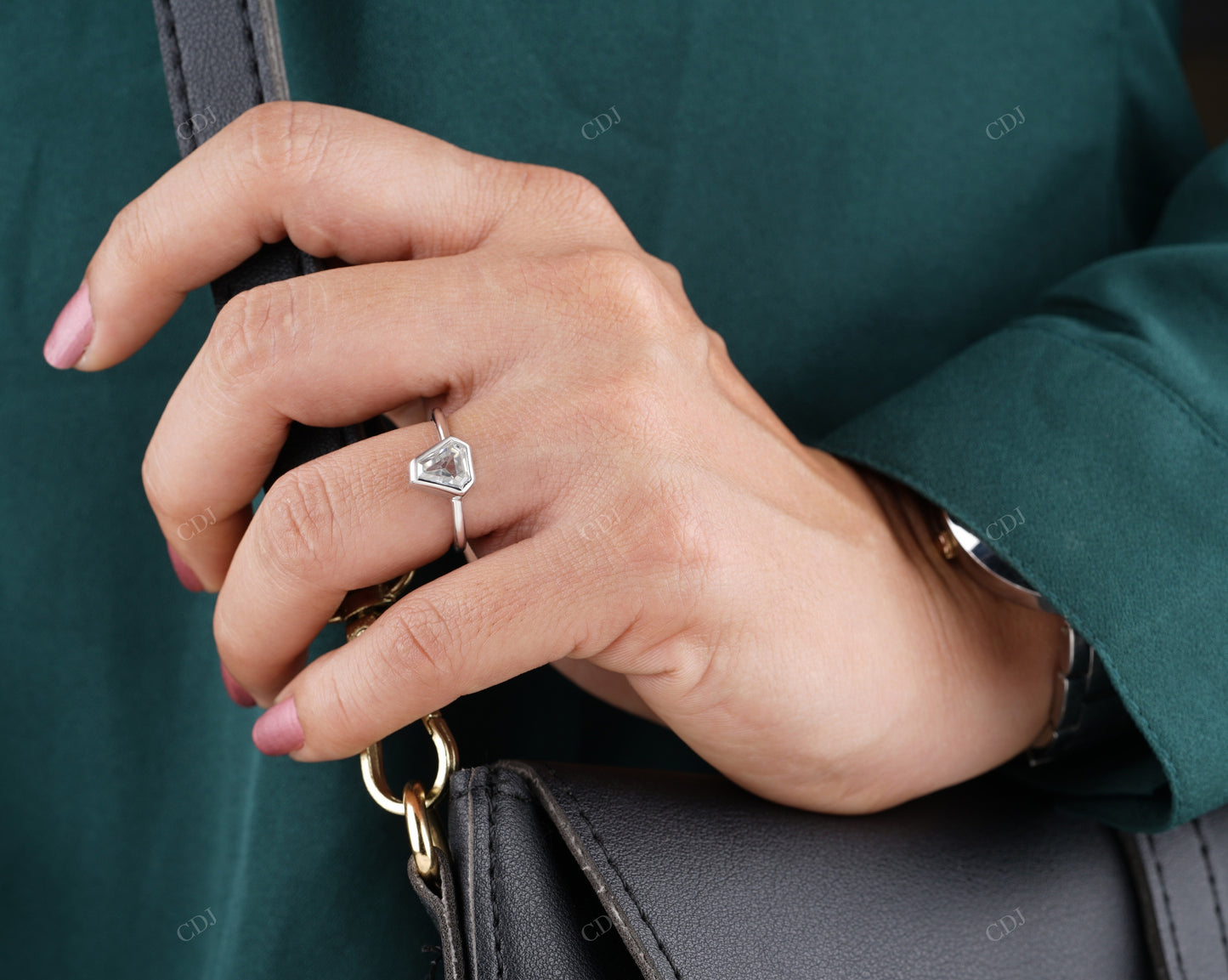 Trapezoid Lab-Grown Diamond Ring