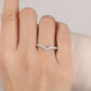 0.32CTW Round Cut Natural Diamond V Shape Half Eternity Wedding Band  customdiamjewel   