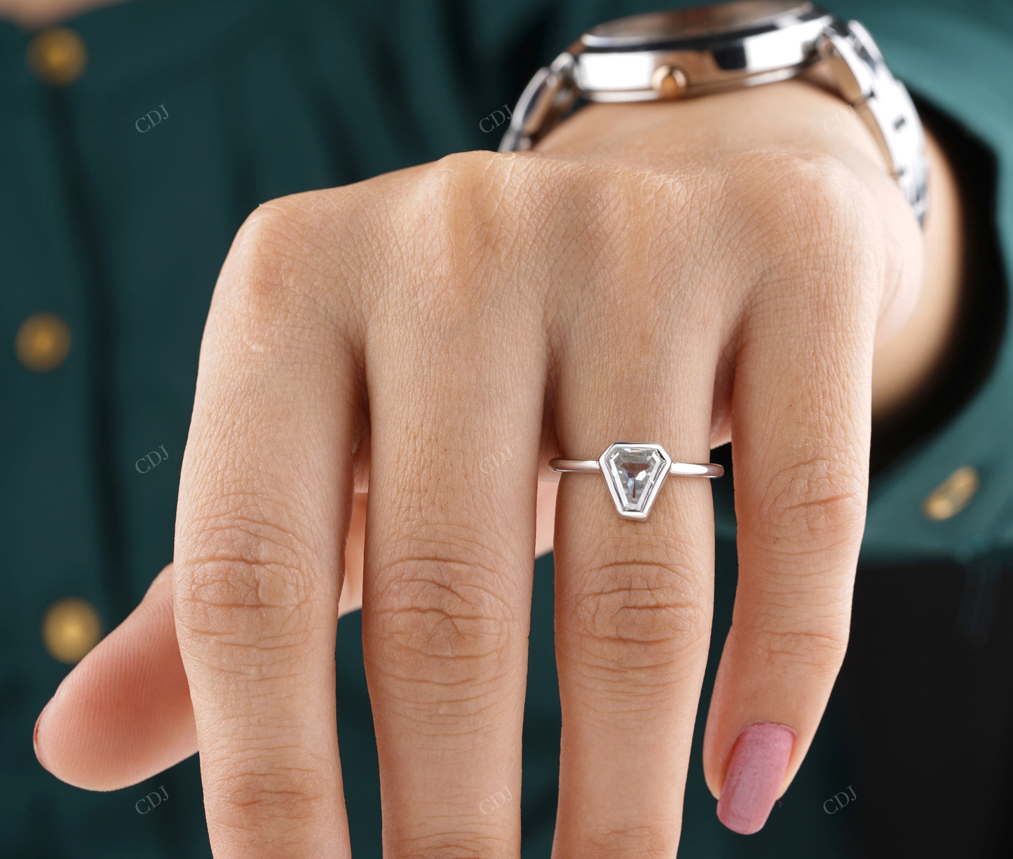 Trapezoid Lab-Grown Diamond Ring