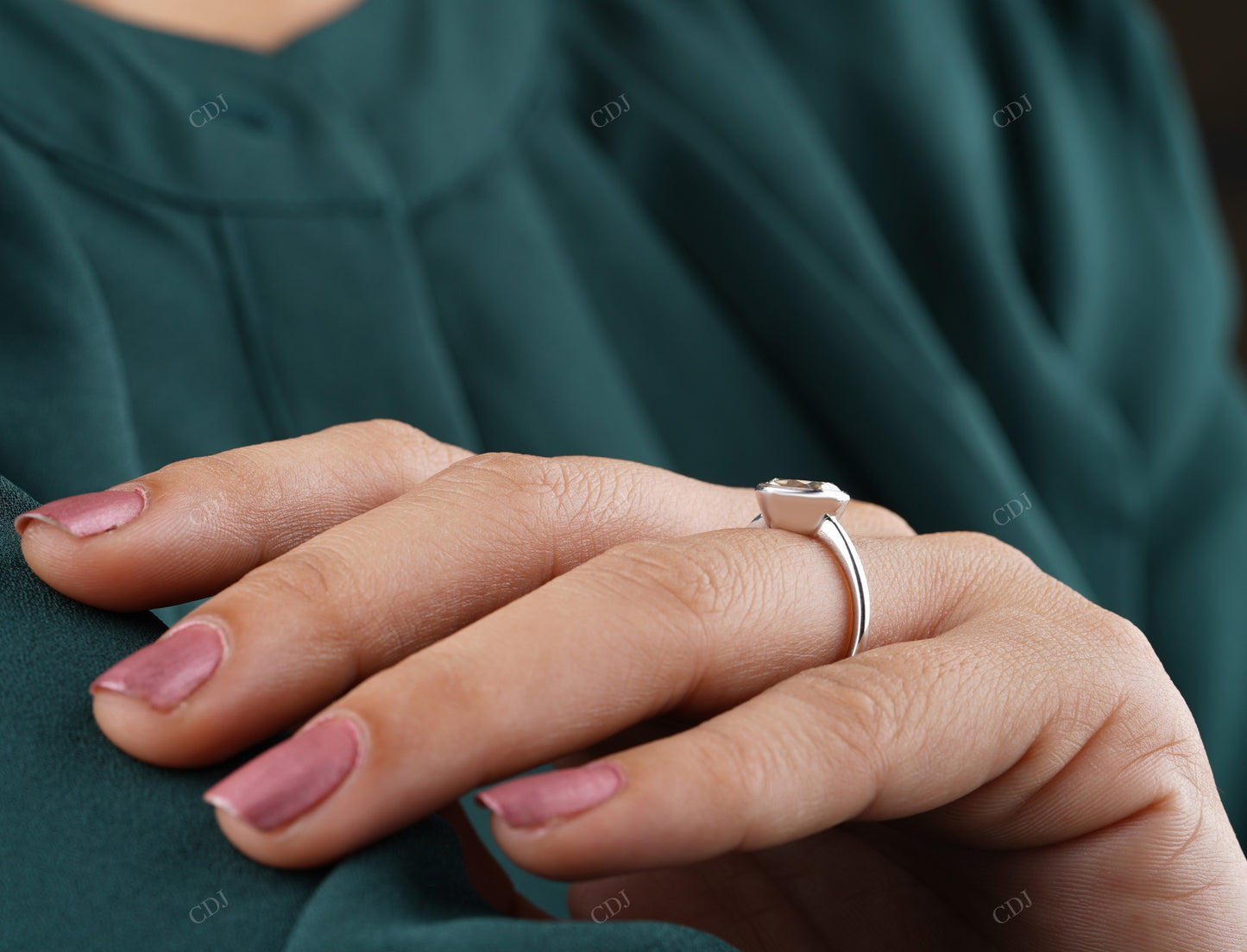 Cushion Lab-Grown Diamond Bezel Ring