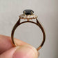 Oval Cut Black Onyx Halo Moissanite Ring
