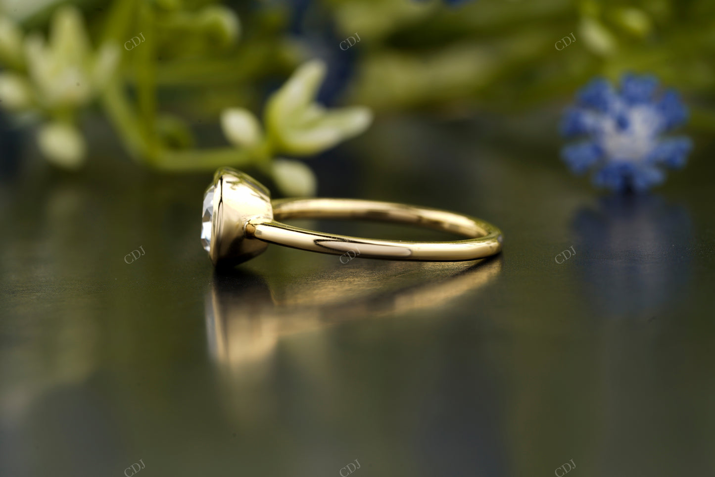 Cushion Lab-Grown Diamond Bezel Ring