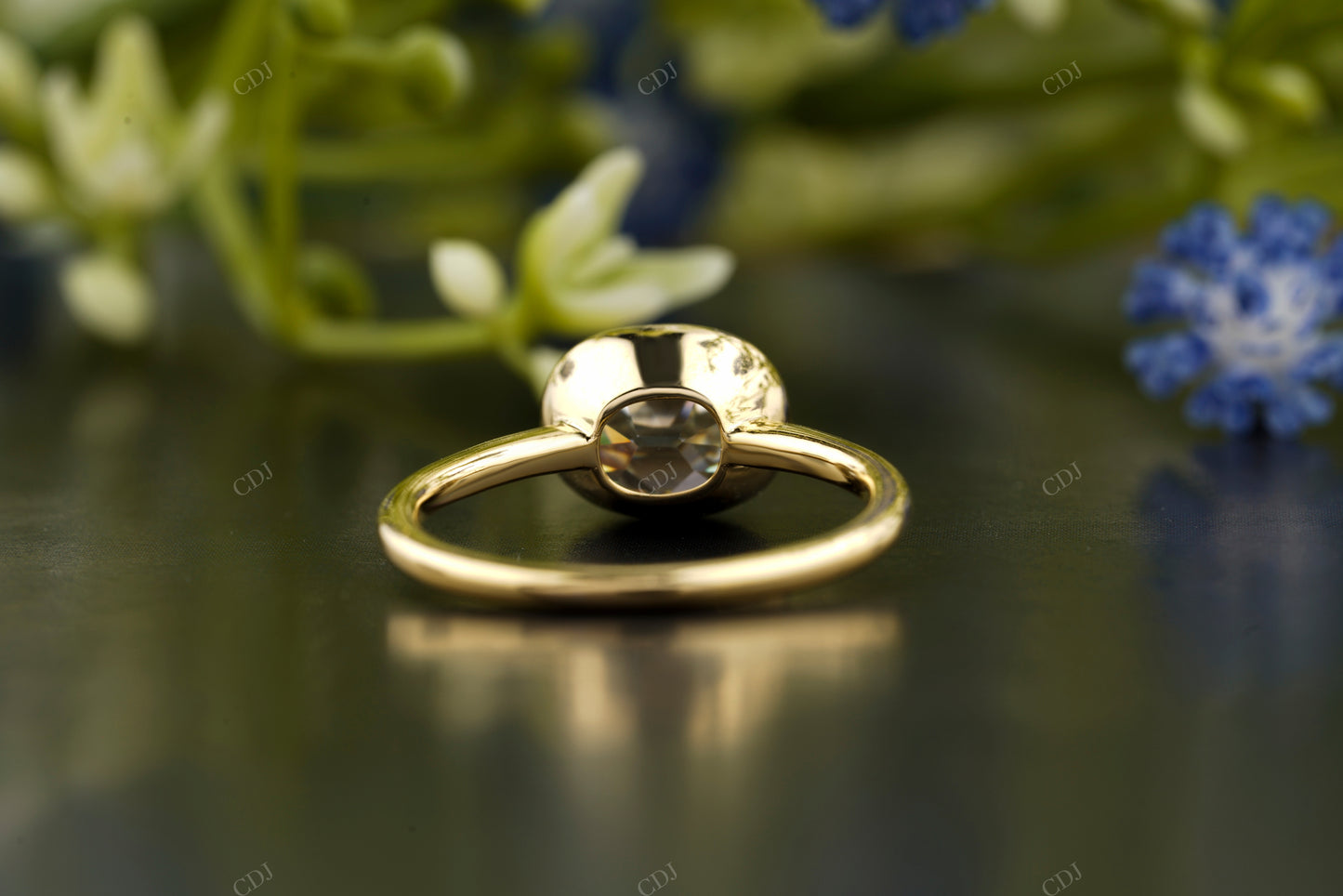 Cushion Lab-Grown Diamond Bezel Ring