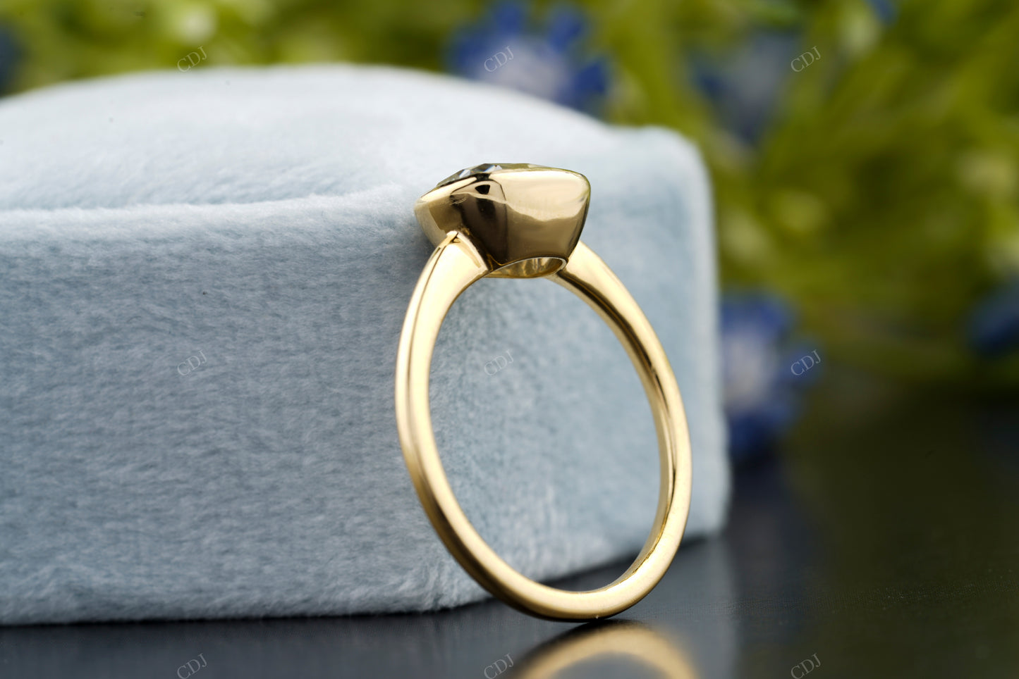 Cushion Lab-Grown Diamond Bezel Ring