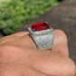 Hip Hop Men's Iced Out Big Diamond Ring  customdiamjewel   