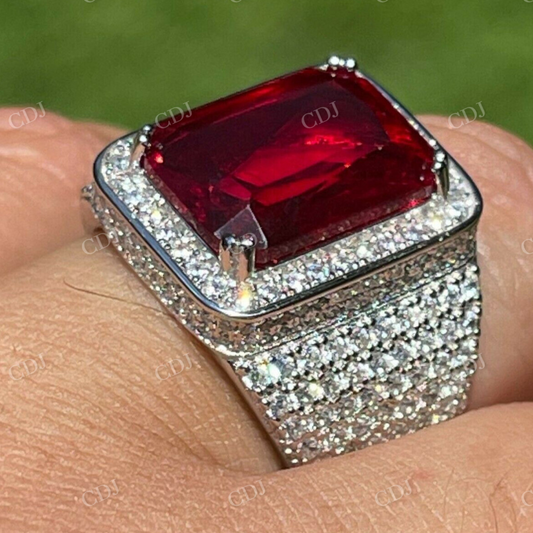 Hip Hop Men's Iced Out Big Diamond Ring  customdiamjewel   