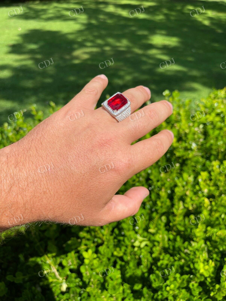 Hip Hop Men's Iced Out Big Diamond Ring  customdiamjewel   