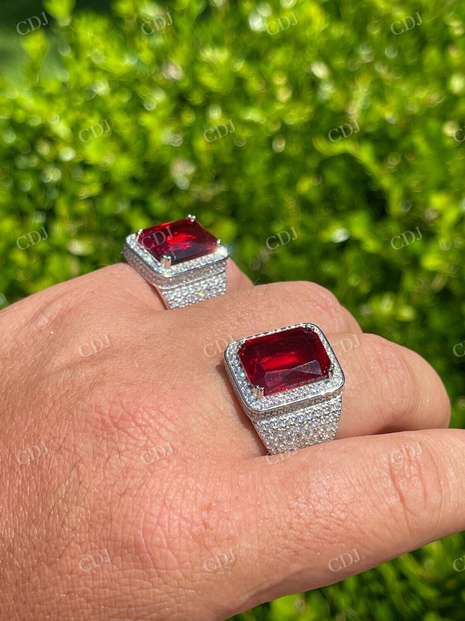 Hip Hop Men's Iced Out Big Diamond Ring  customdiamjewel   