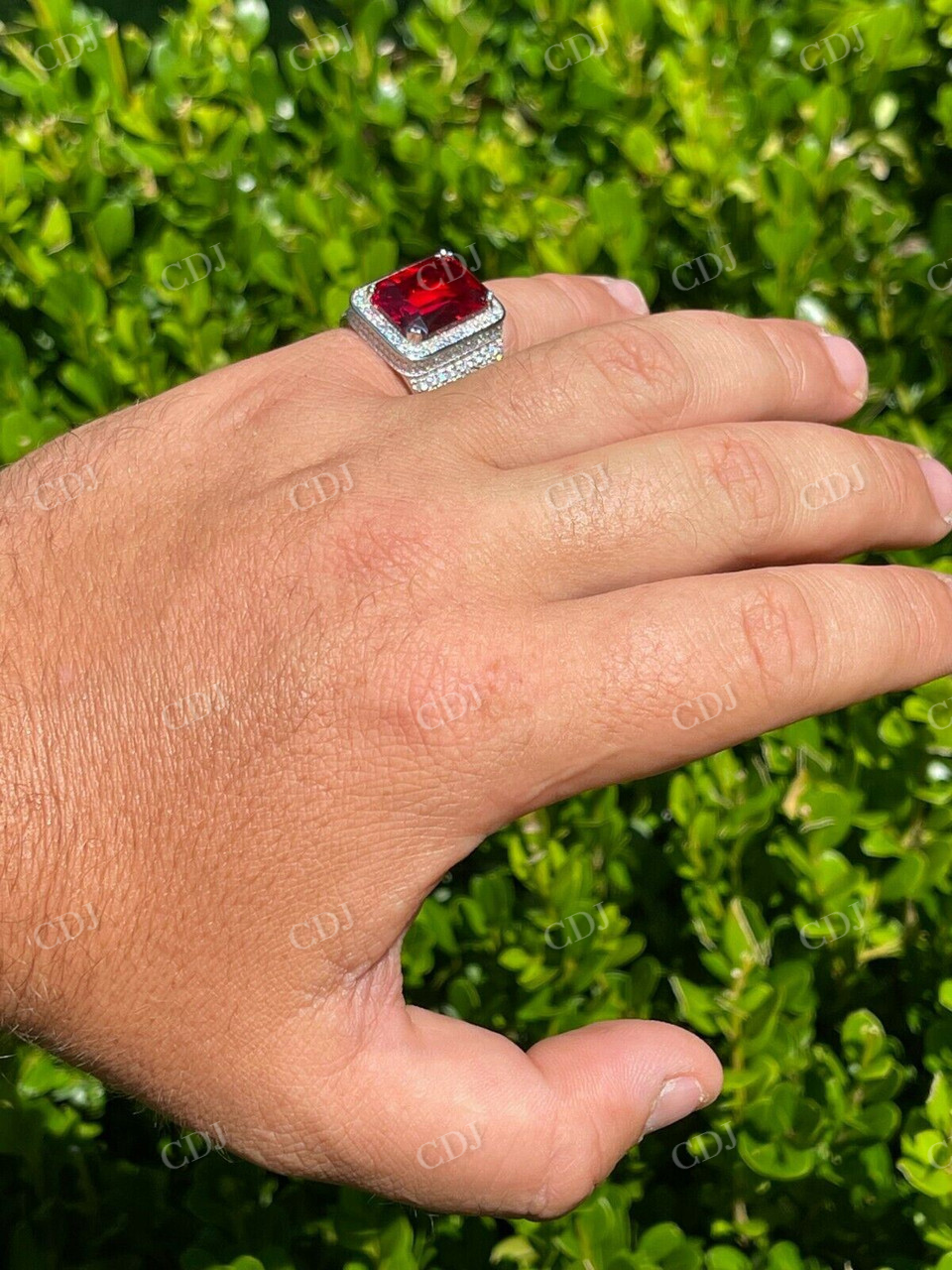 Hip Hop Men's Iced Out Big Diamond Ring  customdiamjewel   