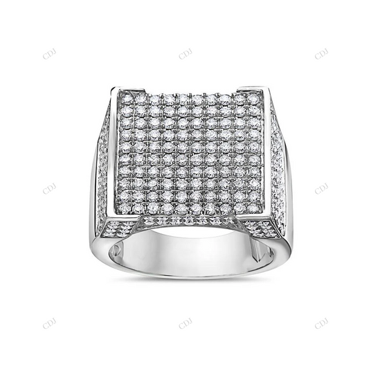 925 Sterling Silver Moissanite Men's Ring hip hop jewelry customdiamjewel