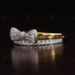 0.35CT Round Cut Natural Diamond Bow Tie Wedding Band  customdiamjewel   