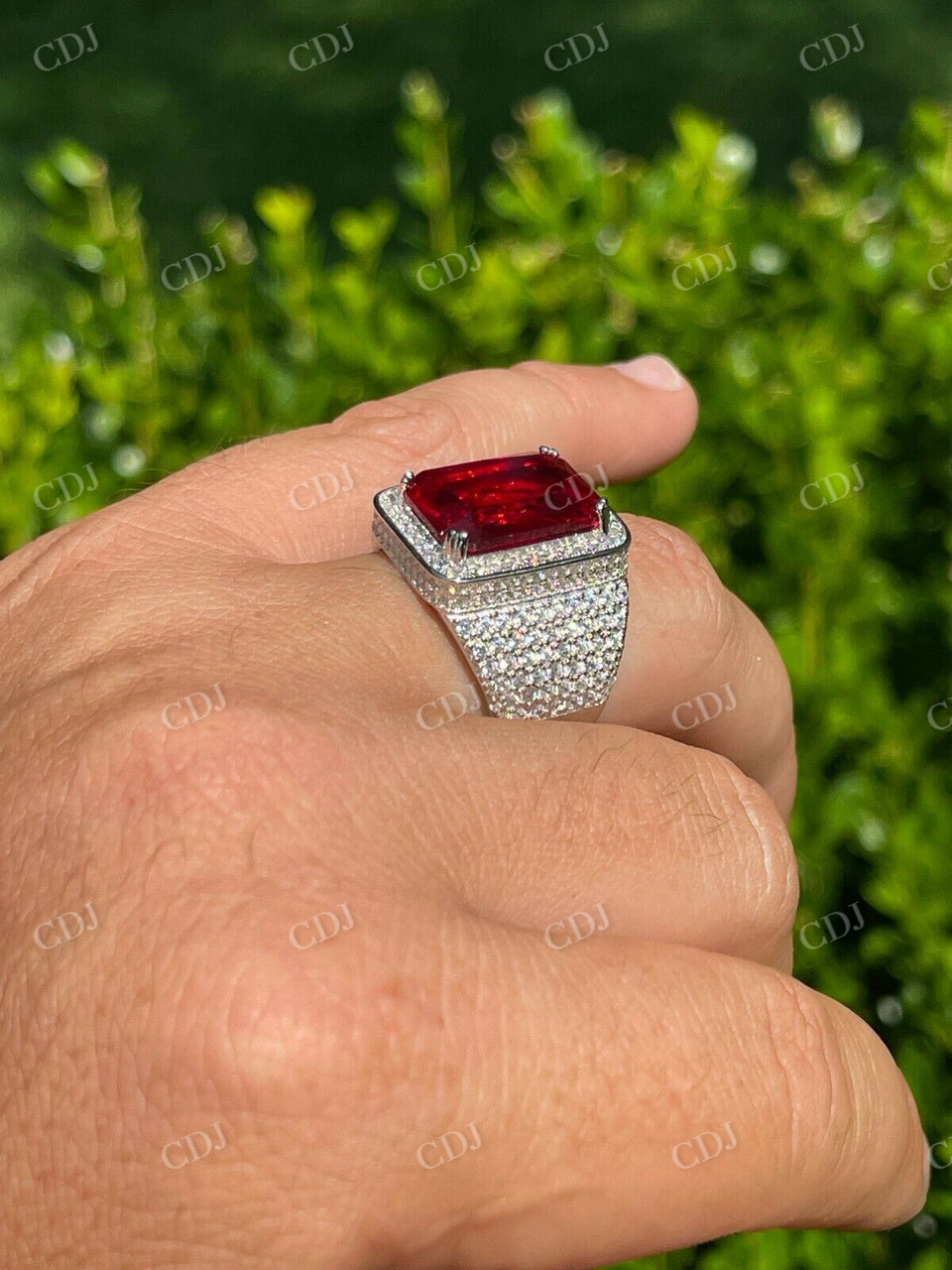 Hip Hop Men's Iced Out Big Diamond Ring  customdiamjewel   