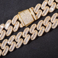 12mm Baguette Diamond Silver Cuban Link Chain hip hop jewelry CustomDiamJewel