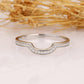 0.20CTW 14K White Gold Curved Lab Grown Diamond Wedding Ring  customdiamjewel   