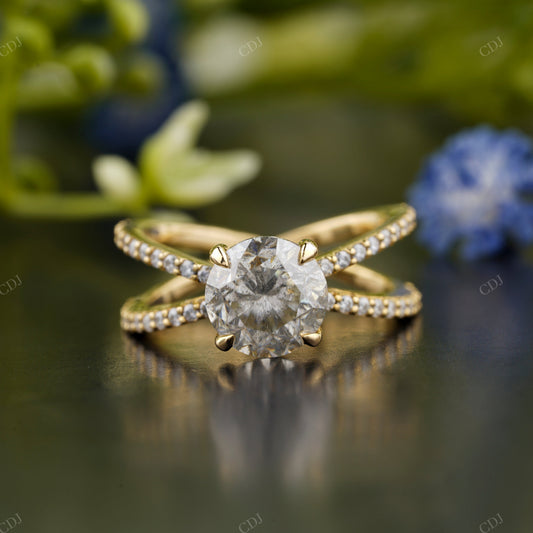 Lab-Grown Diamond Double Row Ring