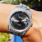 Roman Three Row Rolex Moissanite Date Just Watch customdiamjewel