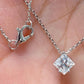 Princess Cut Lab Grown Diamond Dainty Pendant